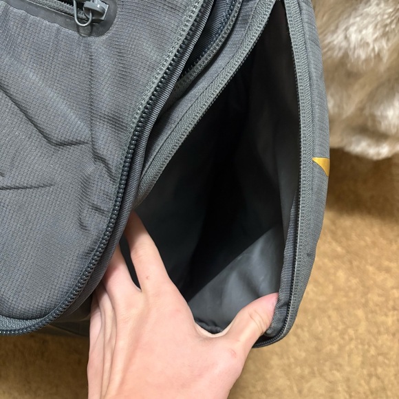 Stylish Gray pickleball Backpack with Gold Accents - Picture 12 of 14